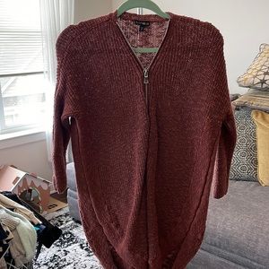 Express quarter sleeve zip up sweater size small
